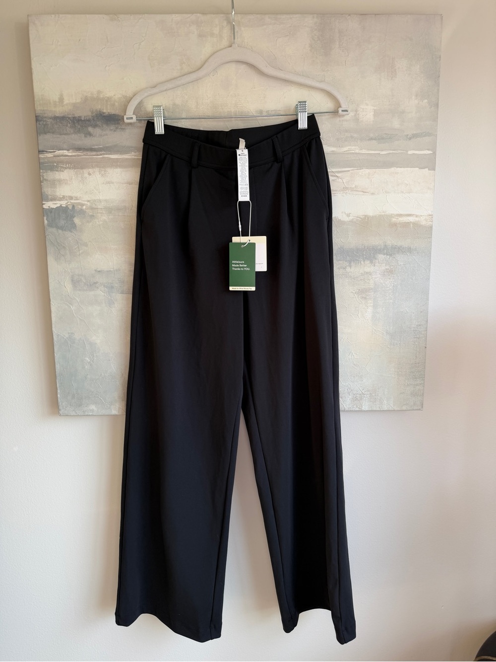 Halara Flex Day Stretch Wide-Leg Black Womens Trousers/ dress pants - Picture 3 of 5
